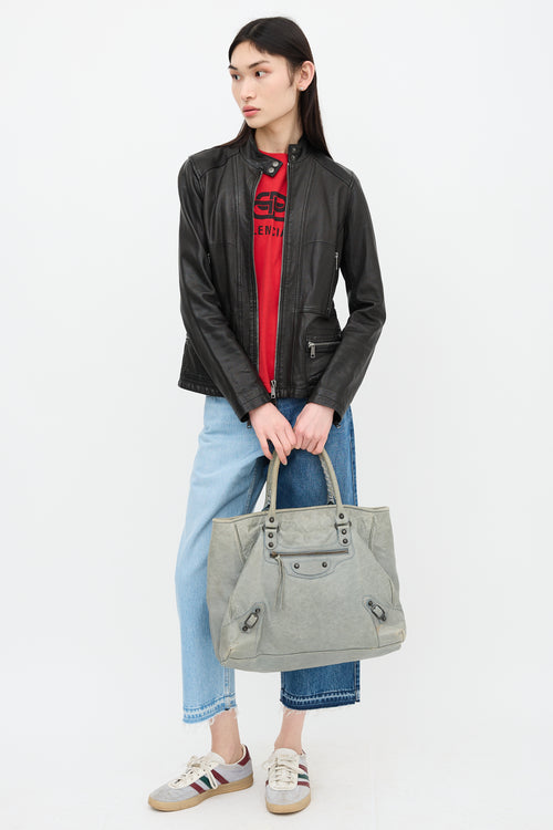 Balenciaga 2013 Ardoise Motocross Sunday Bag