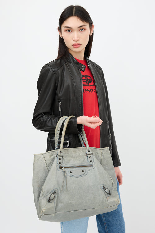 Balenciaga 2013 Ardoise Motocross Sunday Bag