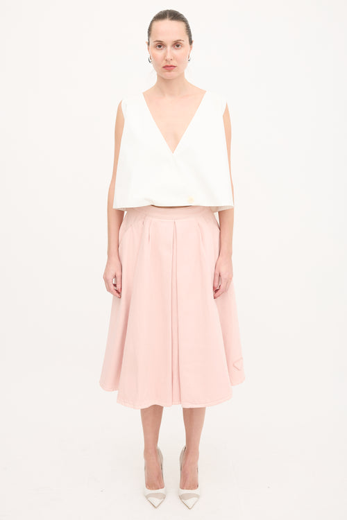 Balenciaga 2013 Pleated Drape Top