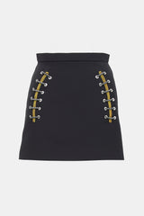 Balenciaga 2014 Lace Up Mini Skirt