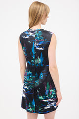 Balenciaga 2014 Satin Forest Printed Dress