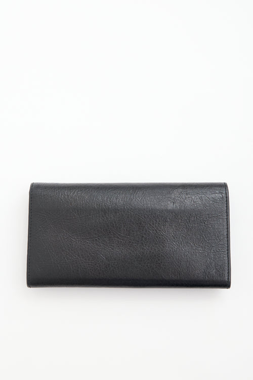 Balenciaga 2014 Leather Classic Money Moto Wallet