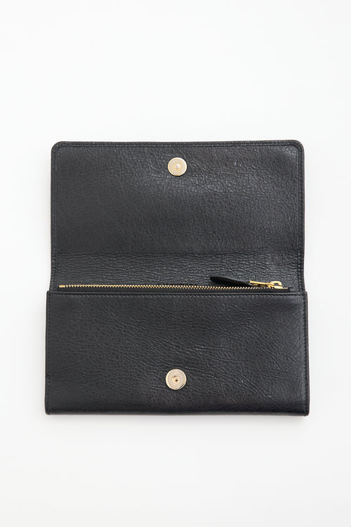 Balenciaga 2014 Leather Classic Money Moto Wallet