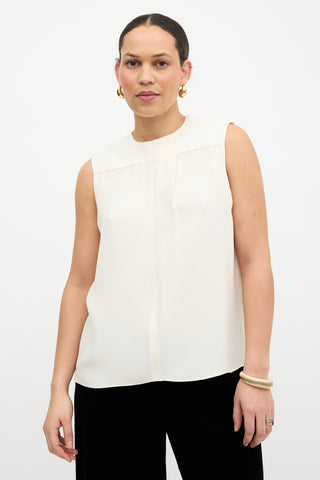 Balenciaga 2014 Silk Sleeveless Blouse