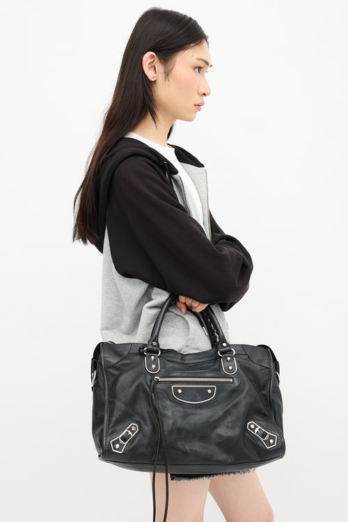 Balenciaga 2015 Leather Metallic Edge City Bag