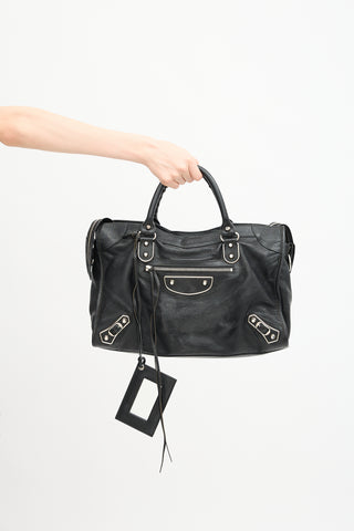 Balenciaga 2015 Leather Metallic Edge City Bag