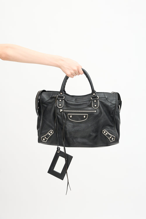 Balenciaga 2015 Leather Metallic Edge City Bag