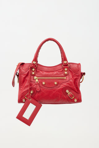 Balenciaga 2015 Leather Mini City Classic Edge Bag
