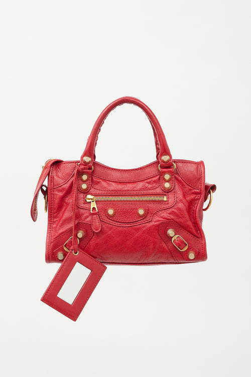 Balenciaga 2015 Leather Mini City Classic Edge Bag
