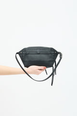 Balenciaga 2016 Black Leather Papier Belt Bag