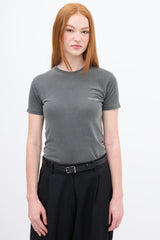 Balenciaga 2017 Washed Grey Archetype Logo T-Shirt