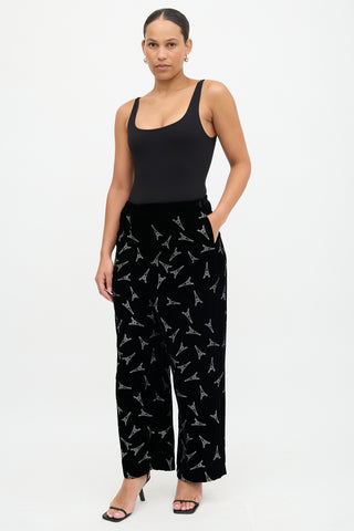 Balenciaga 2018 Velvet Eiffel Tower Trouser