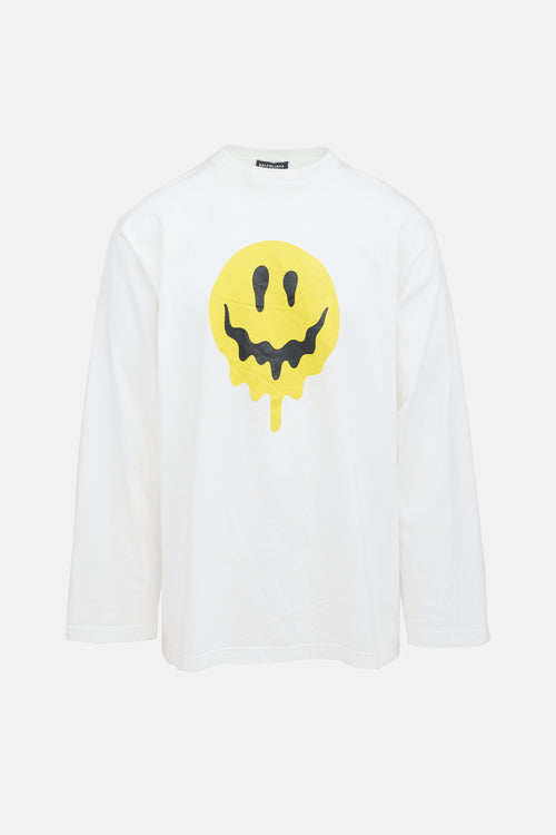 Balenciaga 2020 Smile Graphic Top
