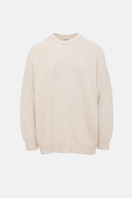 Balenciaga 2021 Oversized Bebe Sweater