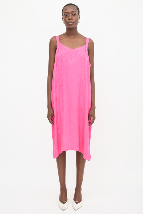 Balenciaga 2021 Floral Jacquard Slip Dress