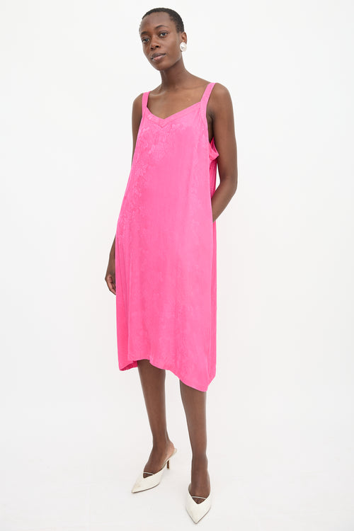 Balenciaga 2021 Floral Jacquard Slip Dress