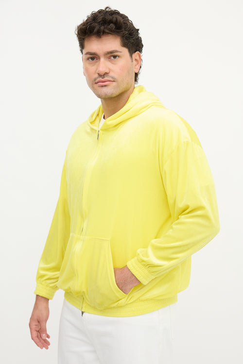 Balenciaga 2022 Velour Zip Hoodie