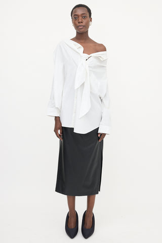 Balenciaga 2022 Oversized Asymmetrical Shirt