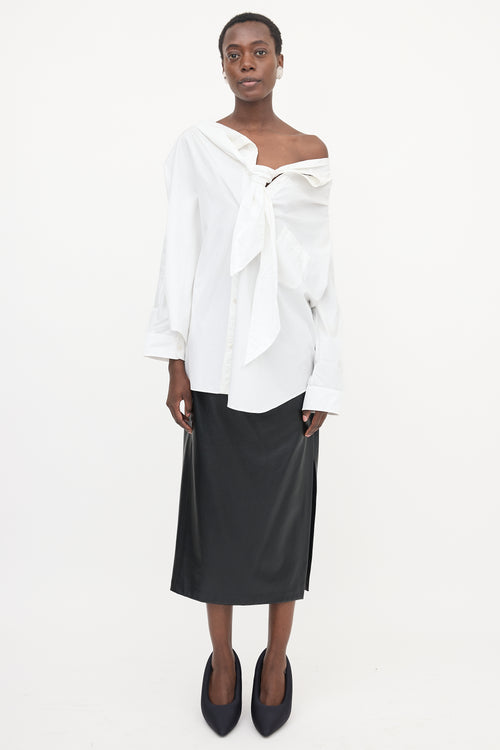 Balenciaga 2022 Oversized Asymmetrical Shirt