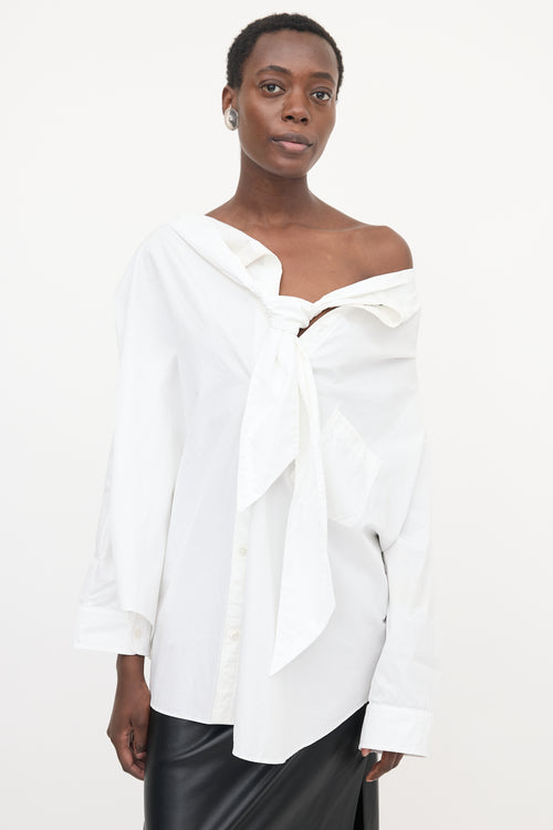 Balenciaga 2022 Oversized Asymmetrical Shirt