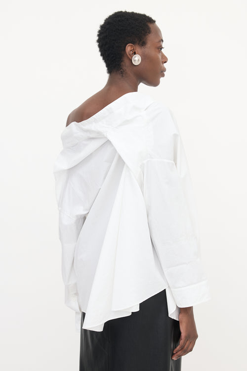 Balenciaga 2022 Oversized Asymmetrical Shirt