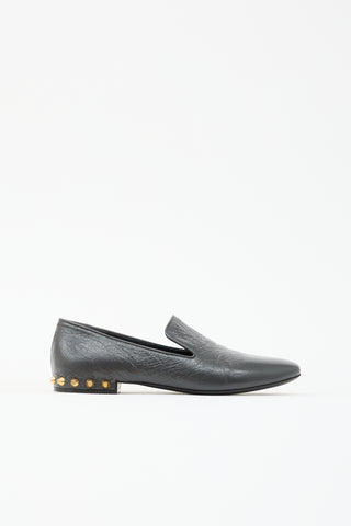 Balenciaga Aged Leather Studded Loafer