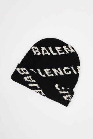 Balenciaga Allover Logo Beanie