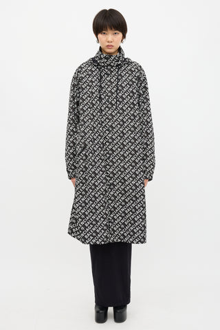 Balenciaga Allover Logo Rain Coat