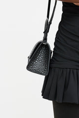 Balenciaga Hourglass Embossed Leather Bag