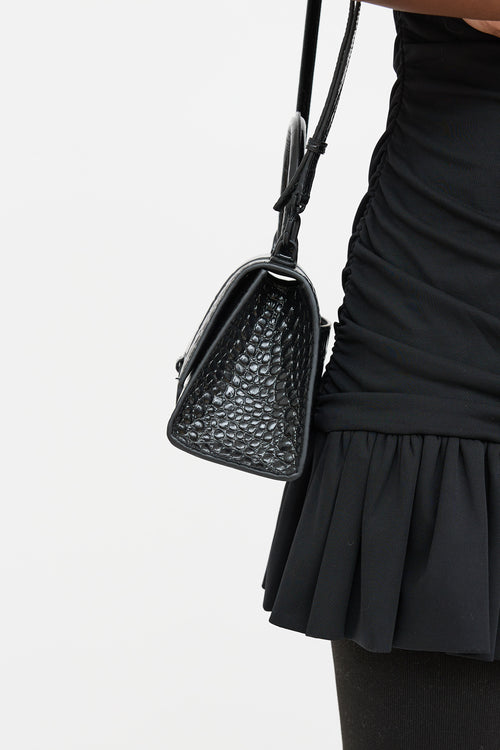 Balenciaga Hourglass Embossed Leather Bag