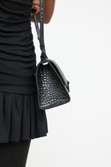 Balenciaga Hourglass Embossed Leather Bag