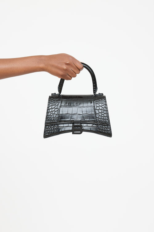 Balenciaga Hourglass Embossed Leather Bag