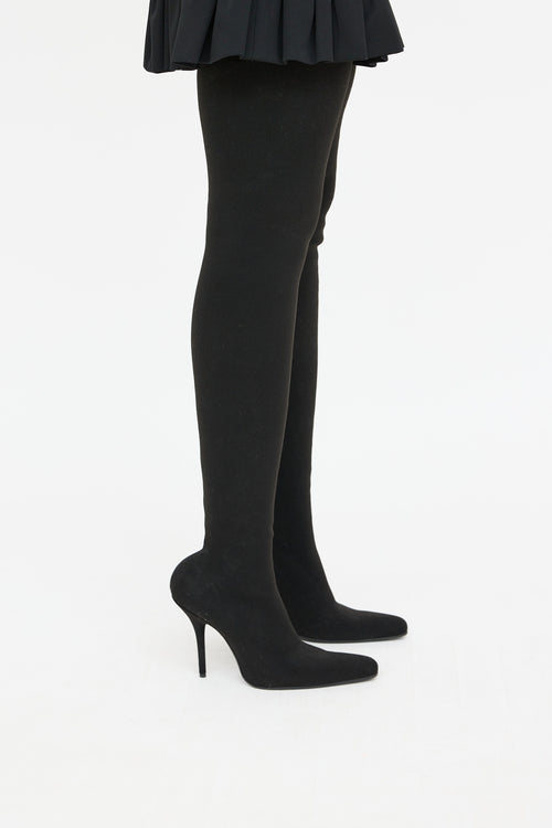 Balenciaga Knit Thigh High Boot