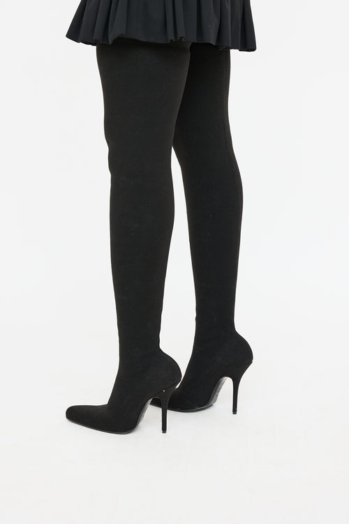 Balenciaga Knit Thigh High Boot