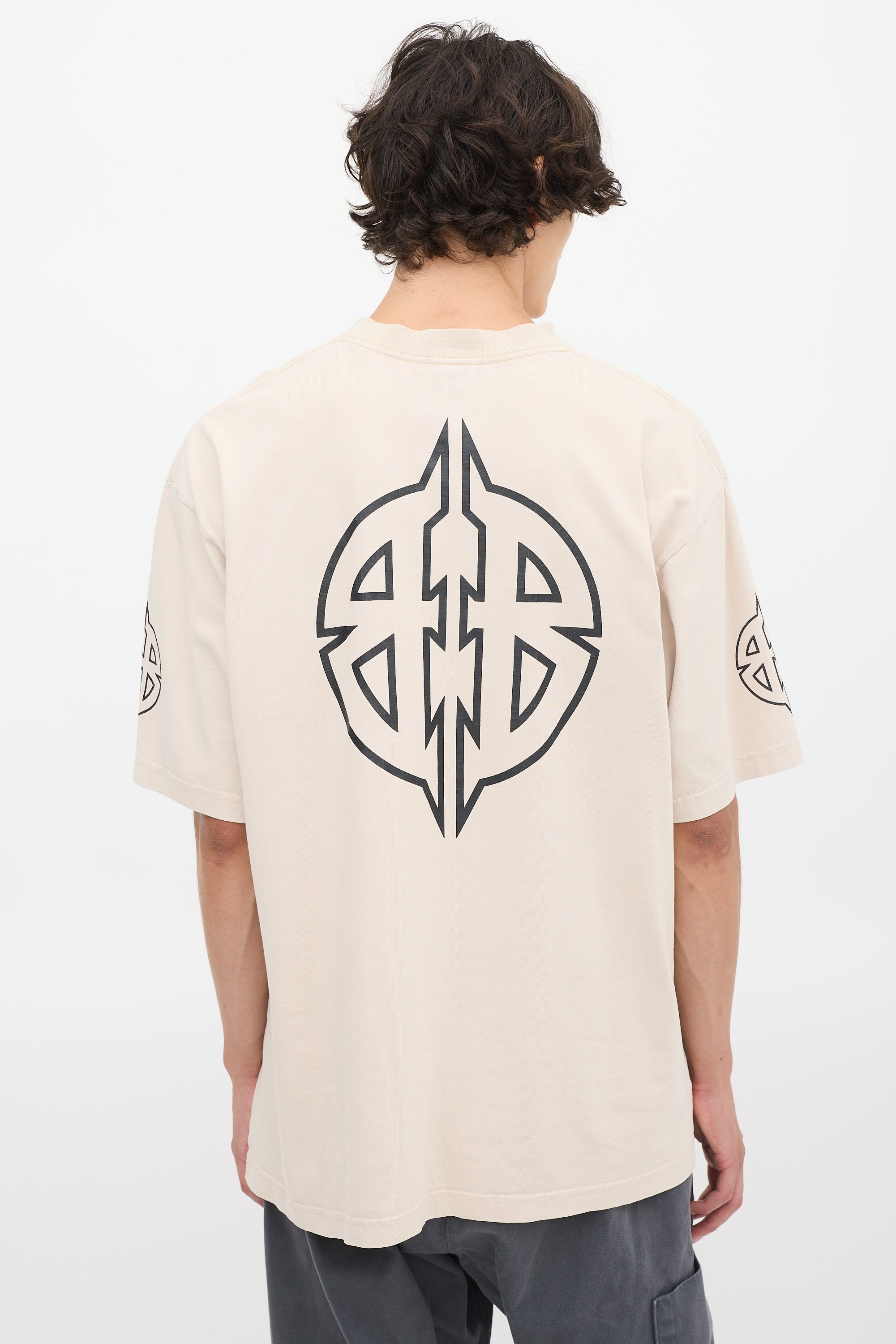 Cotton Jersey Balenciaga Logo Tee Balenciaga Oversized Embroidered