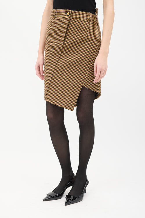 Balenciaga Beige & Multi Tweed Twisted Skirt