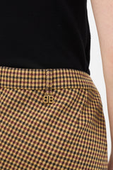 Balenciaga Beige & Multi Tweed Twisted Skirt
