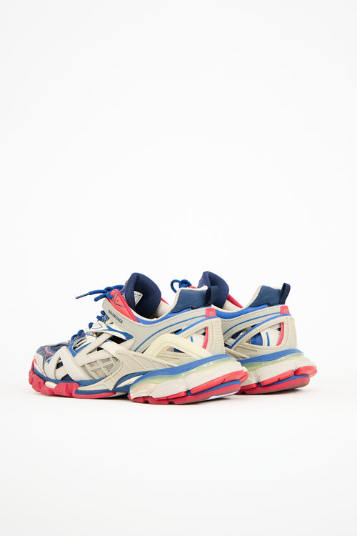 Balenciaga Blue & Red Track 2 Sneaker