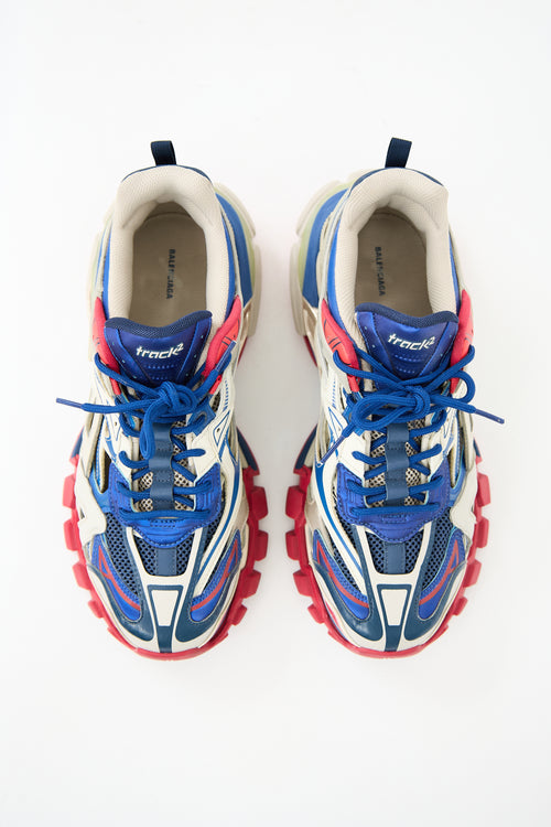 Balenciaga Blue & Red Track 2 Sneaker