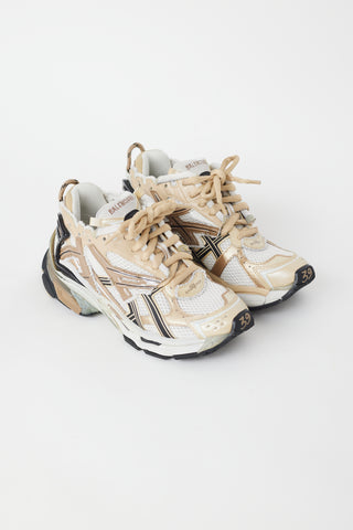Balenciaga Beige & White Runner Sneaker