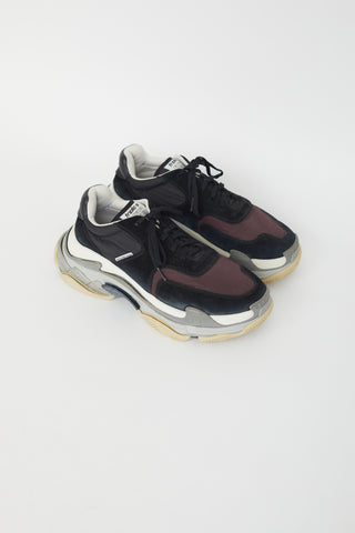 Balenciaga Black & Grey Triple S Sneaker