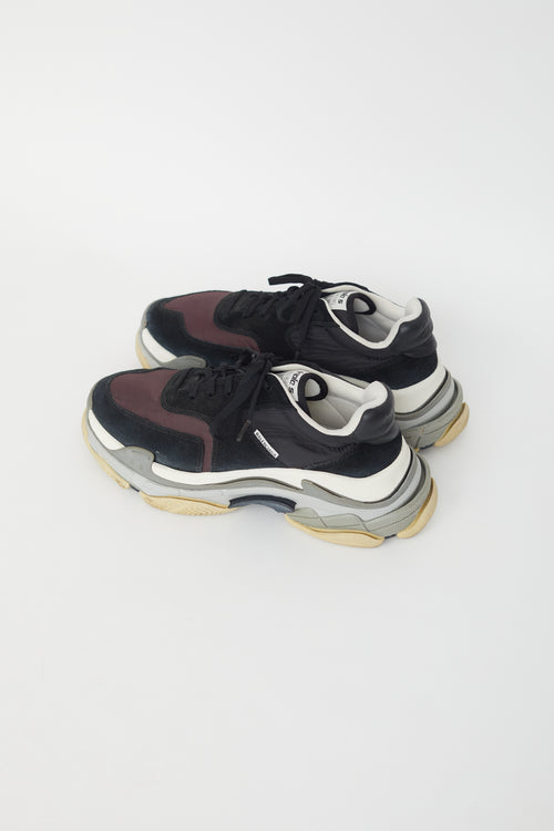 Balenciaga Black & Grey Triple S Sneaker