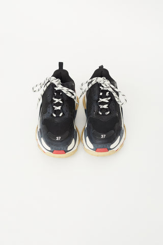 Black & Red Triple S Sneaker