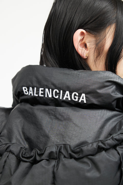 Balenciaga Black Archetype Logo Down Jacket