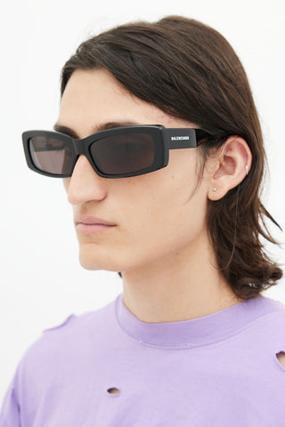 Balenciaga Black BB0286S Rectangular Sunglasses