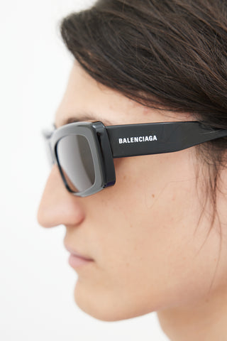 Balenciaga Black BB0286S Rectangular Sunglasses