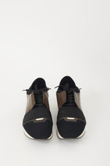 Balenciaga Black & Brown Race Runner Sneaker