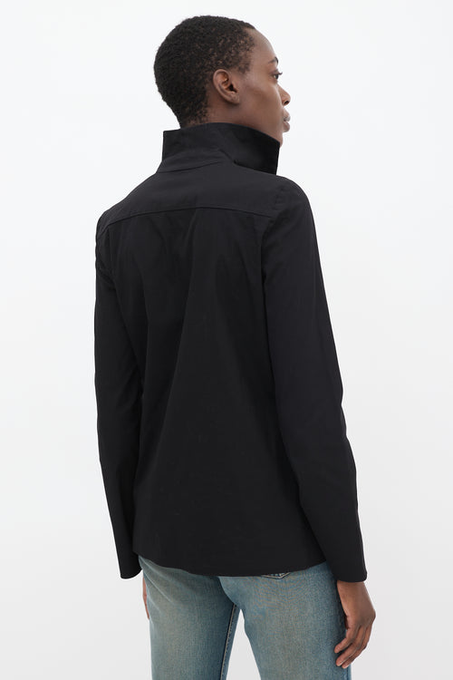 Balenciaga Black Cotton Flared Sleeve Shirt