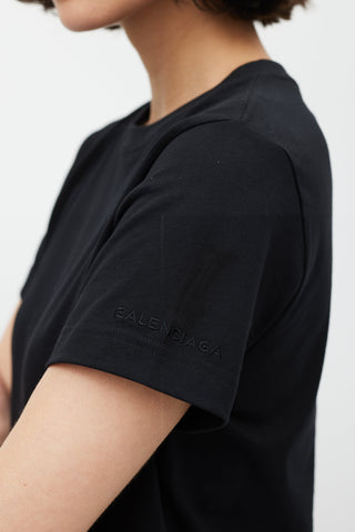 Balenciaga Black Cotton T-shirt