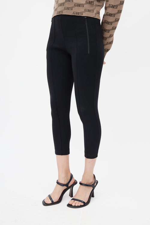 Balenciaga Black Cropped Pleated Trouser